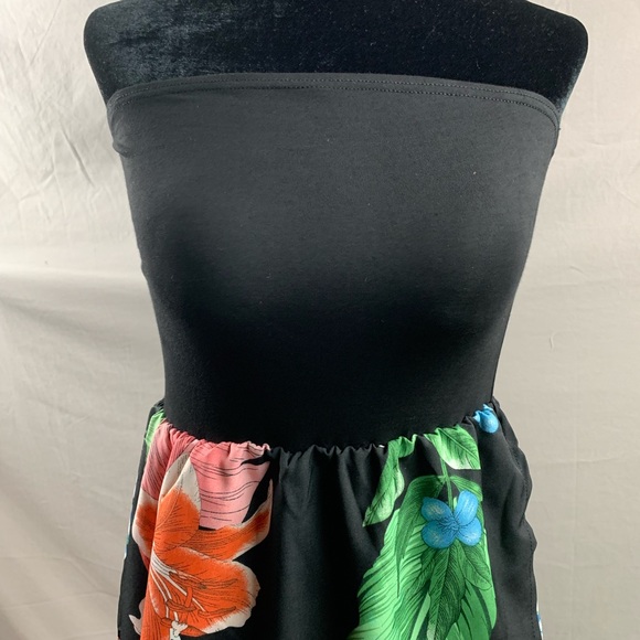 Boho Floral Print Tulip Hem Tube Dress - Picture 10 of 10